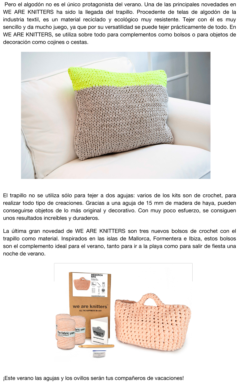 Noticias we are knitters